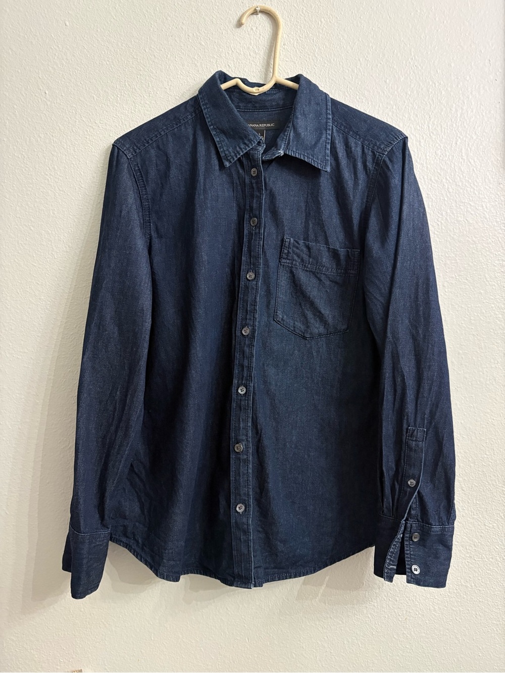 Banana Republic Woman’s Dark Blue Denim Shirt - Casual Button-Up